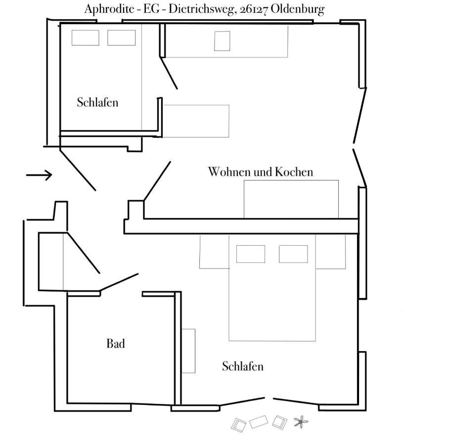 Apartment Prinzessin Aphrodite - Zimmerprinzen Oldenburg Exterior foto